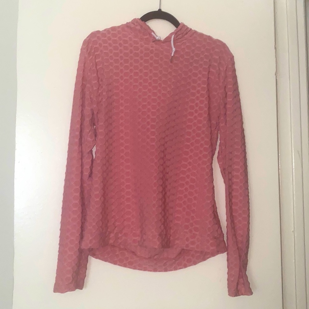 Plus Size Honeycomb Knit Hoodie
